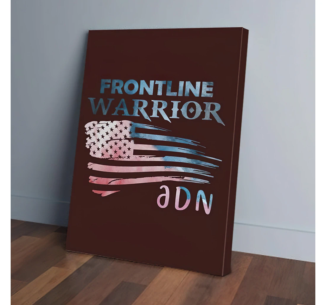 Poster, Canvas - Frontline Warrior Adn Gifts Print Framed Wall Art