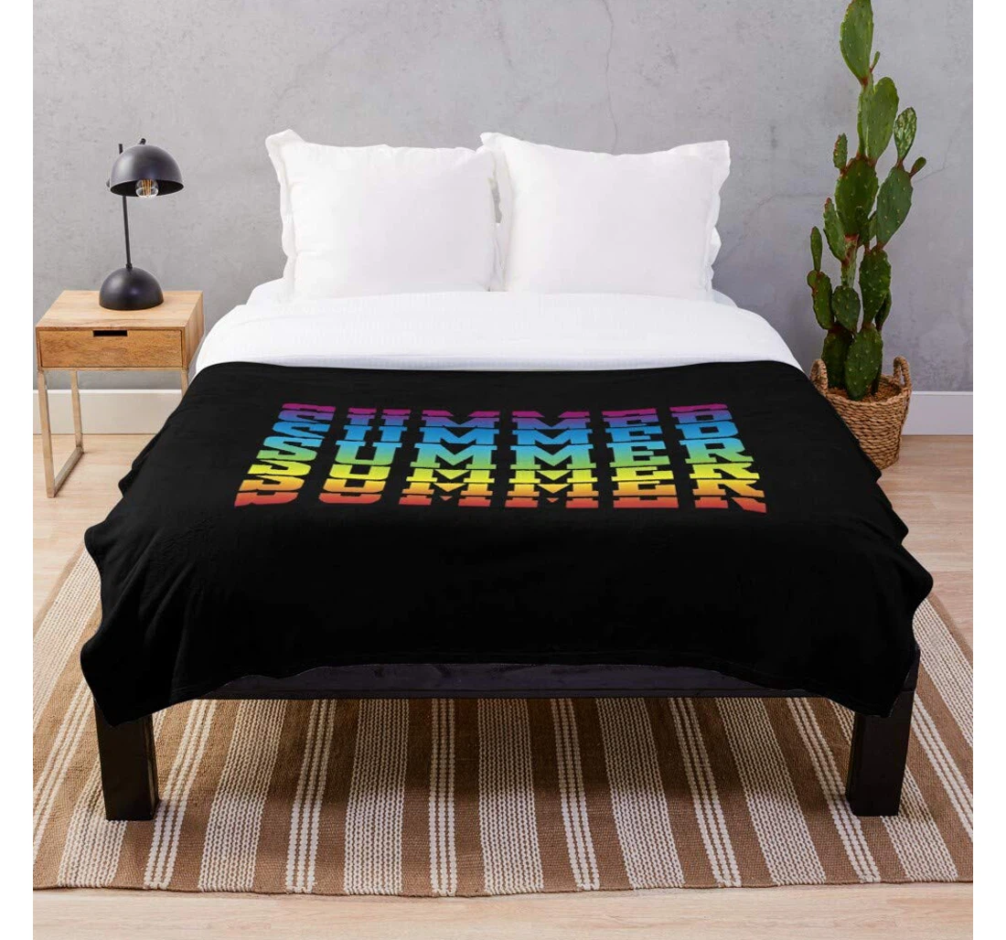Throw Blanket, Quilt - Sayings Quotes Beautiful Saying Funny Summer Short Sayings- Premium Silky Smooth Printed Micro Used Home Beds Sofas Bedrooms And Living Rooms I Sherpa Fleece