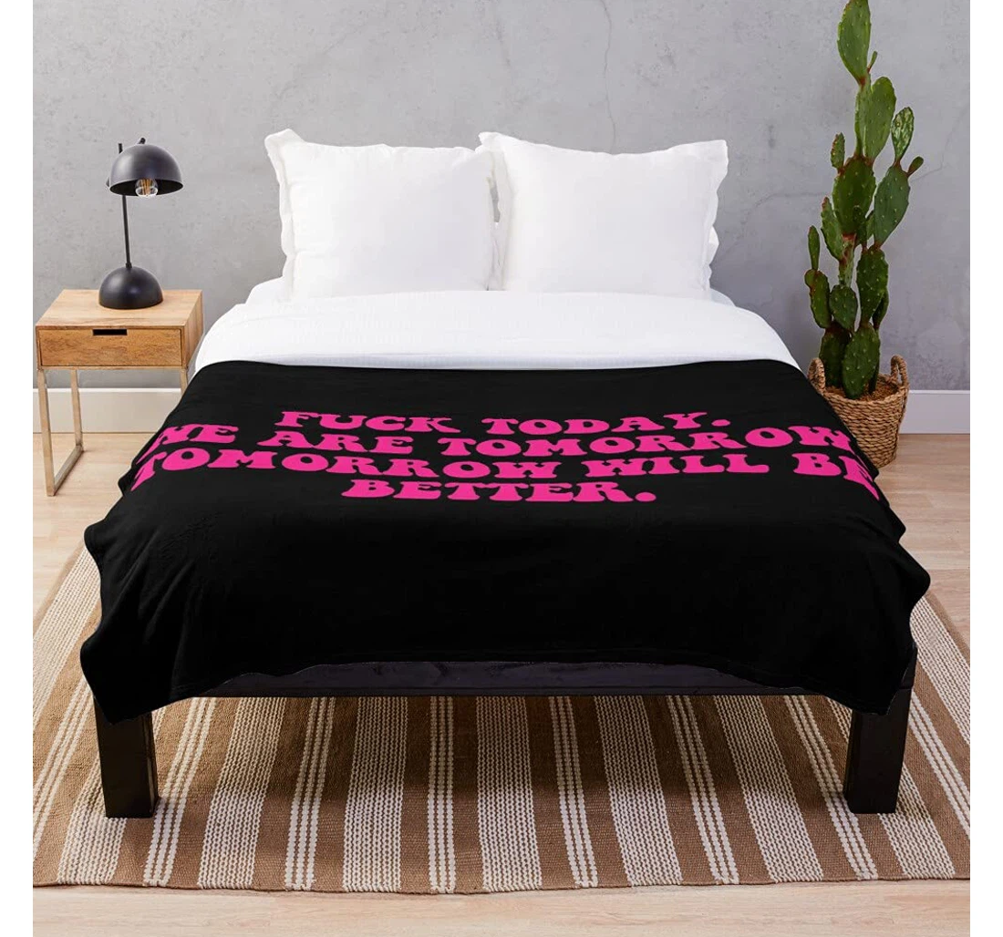 Throw Blanket, Quilt - Dominic Sayings Quotes Lyrics Black Harrison Hearts Shop Underrated Hope Club The Doncaster Youth Sayings- Premium Silky Smooth Printed Micro Used Sherpa Fleece