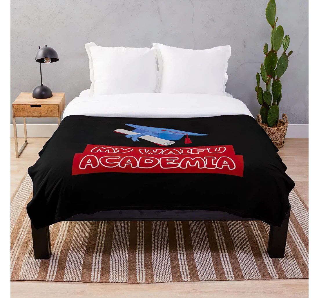 Throw Blanket, Quilt - Trash Gamer Geek Funny Waifu Your Is Manga Quotes Anime Meme With Unique Design Customize Sherpa Fleece