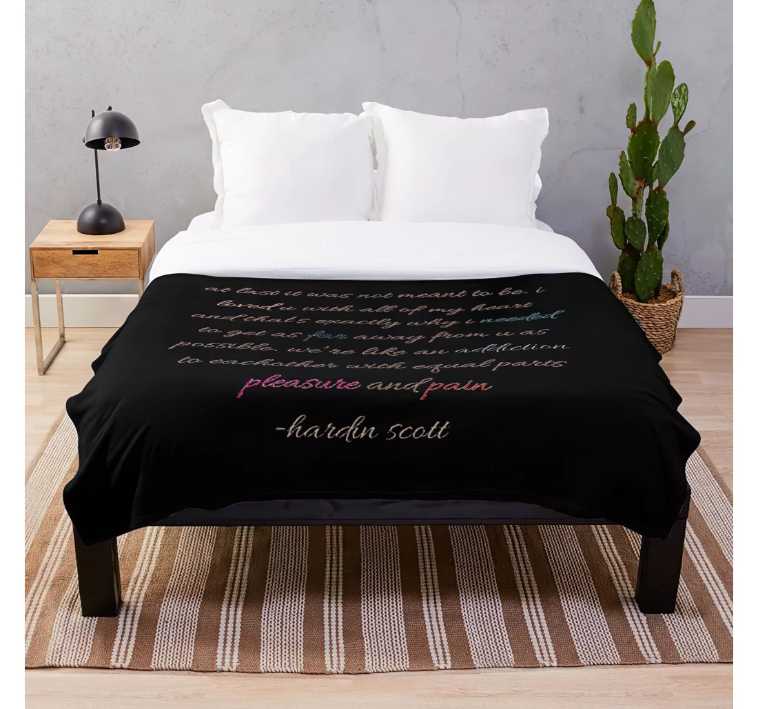 Throw Blanket, Quilt - After Young We Collided Tessa Scott 2 Hardin Vs Customize Sherpa Fleece