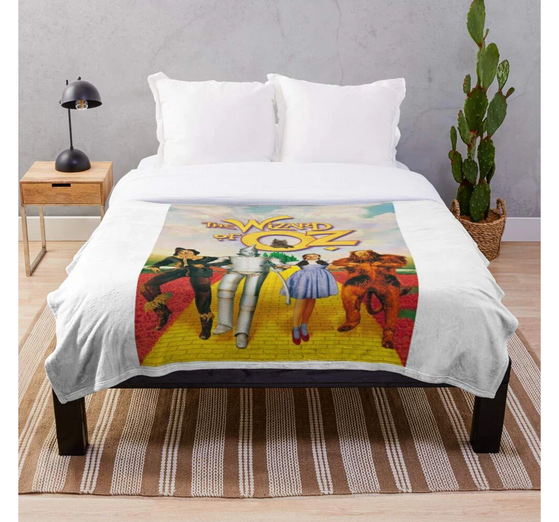 Throw Blanket, Quilt - Oz Of Toto Wizard Wicked The Dorothy Movie Movies Printed Durable - Woven- Bedroom Living Rooms I Customize Sherpa Fleece