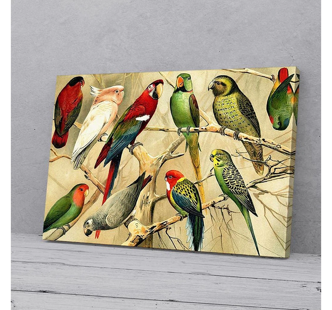 Poster, Canvas - Parrots Gifts Print Framed Wall Art