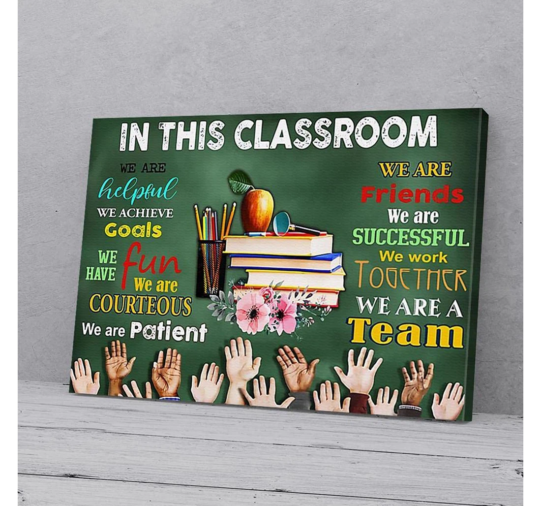 Poster, Canvas - In This We Are A Team Gifts Print Framed Wall Art