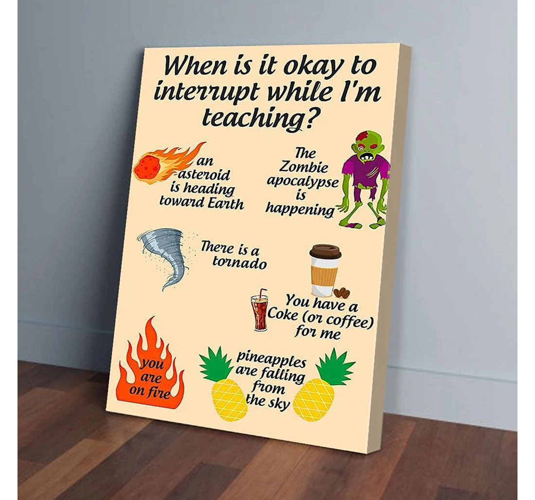 Poster, Canvas - Teacher Gifts Print Framed Wall Art