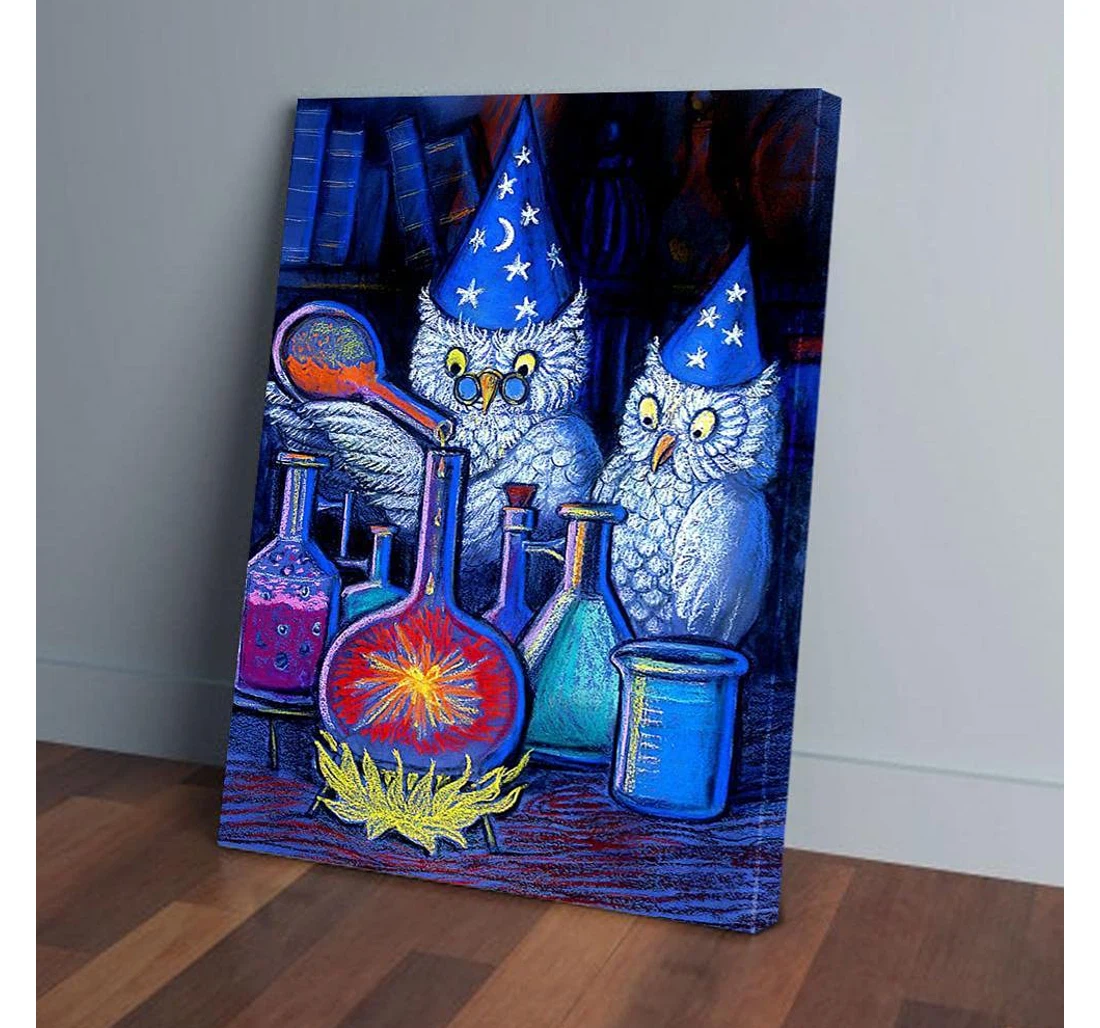 Poster, Canvas - Chemist Owl Gifts Print Framed Wall Art