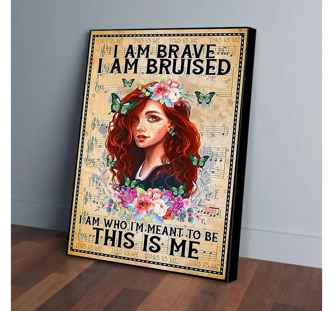 Poster, Canvas - Butterfly Redhead Gifts Print Framed Wall Art