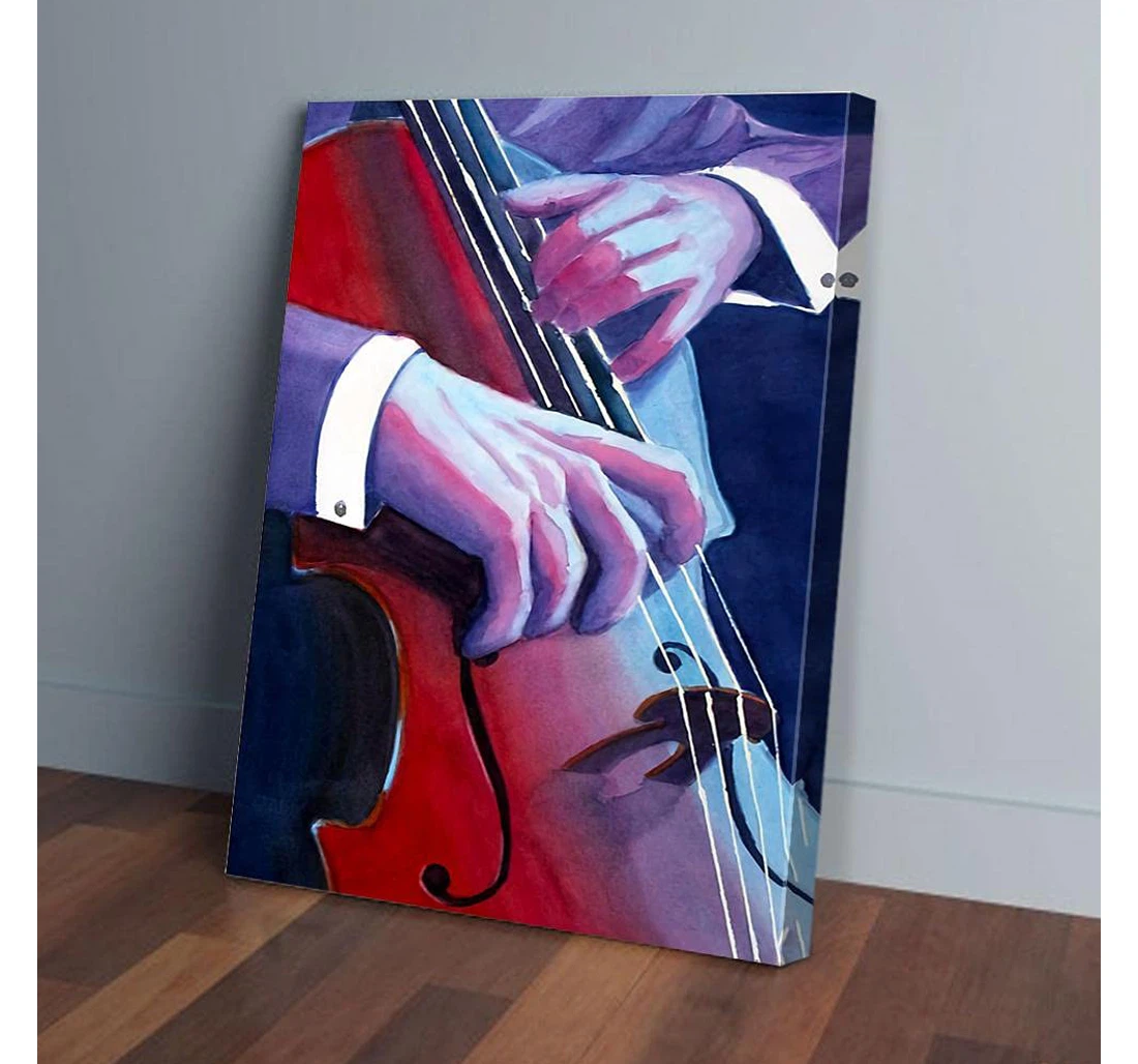 Poster, Canvas - Contrabass Skillful Hands Gifts Print Framed Wall Art