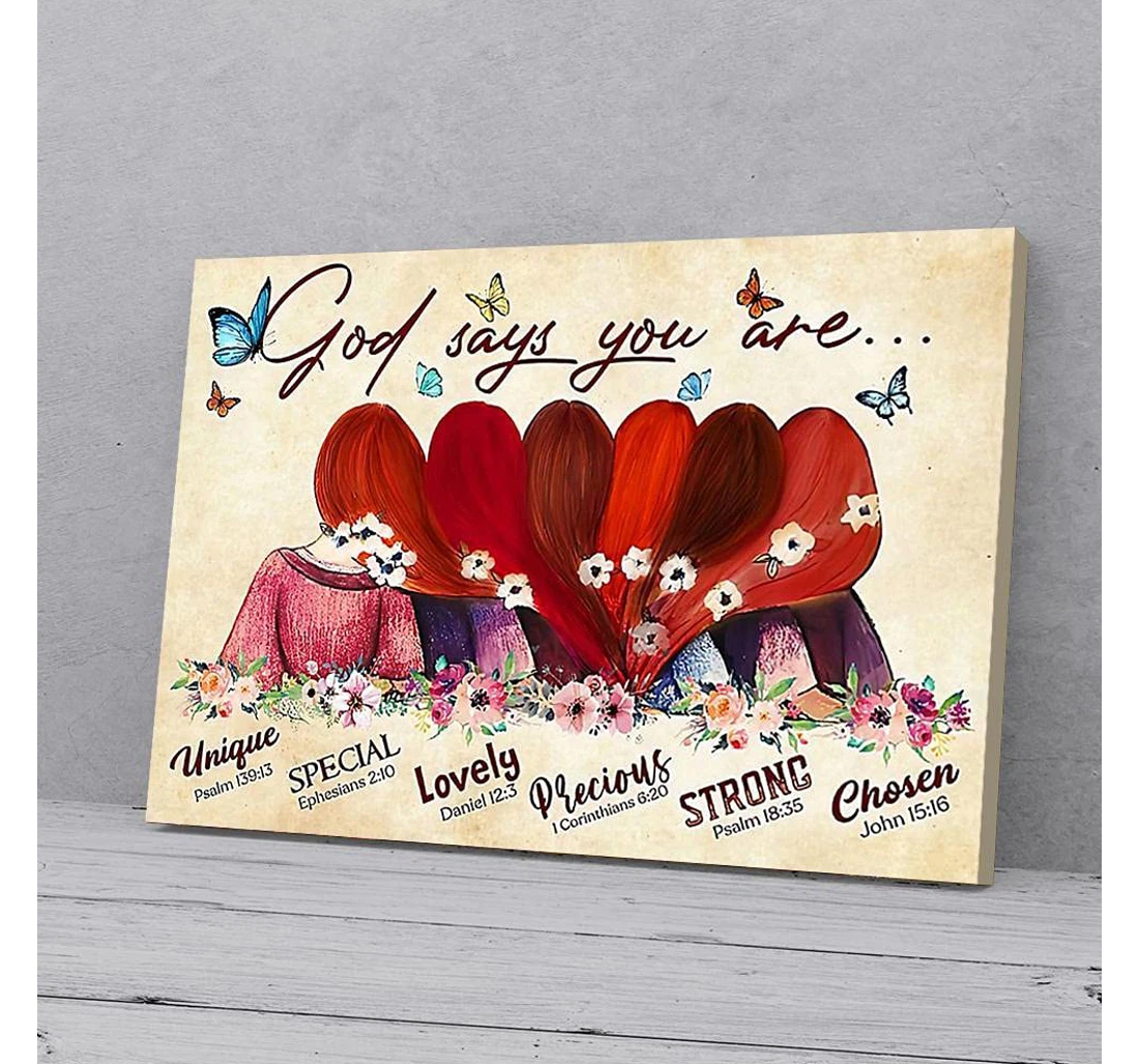 Poster, Canvas - Butterfly Redhead Gifts Print Framed Wall Art