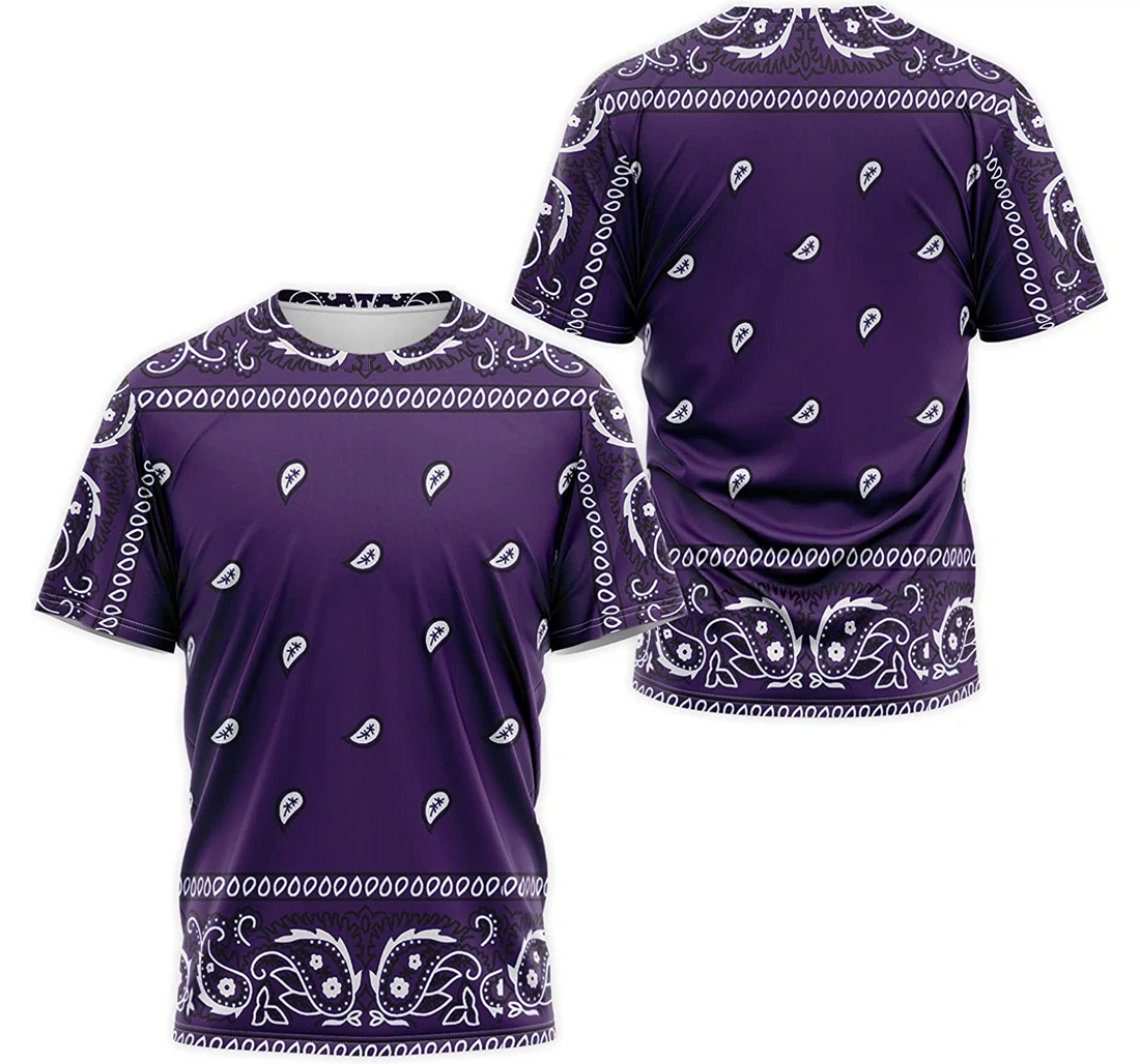 T-Shirt, Hoodie - Purple Bandana 3D Printed