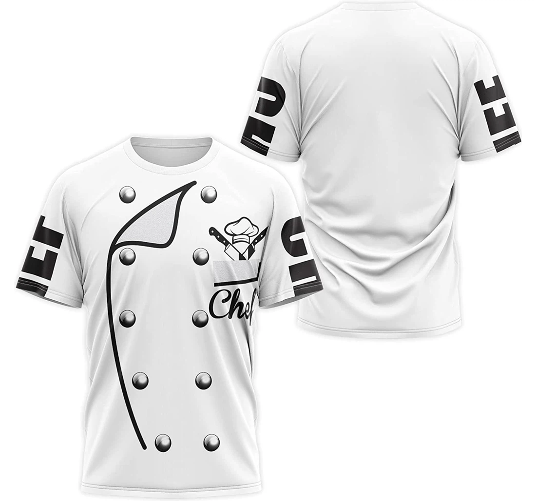 T-Shirt, Hoodie - Chef Cook Job White 3D Printed