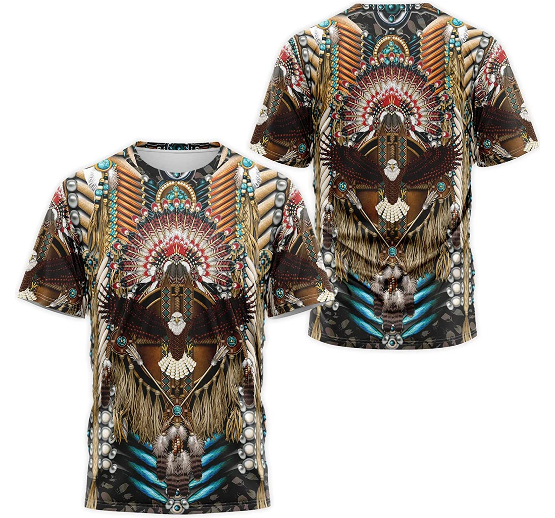 T-Shirt, Hoodie - Native American Eagle Beaded Breastplate Pattern 3D Printed