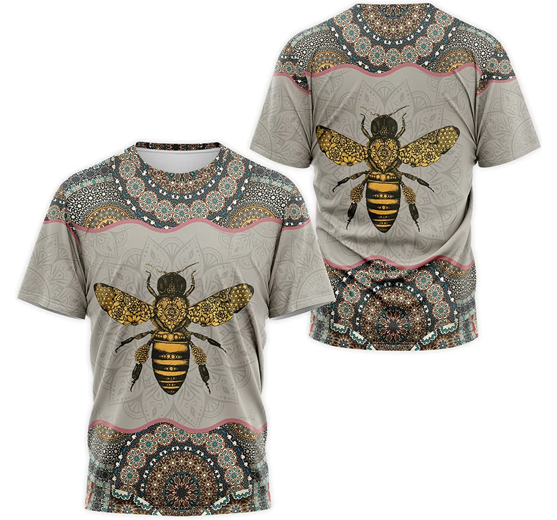 T-Shirt, Hoodie - Bee Mandala 3D Printed