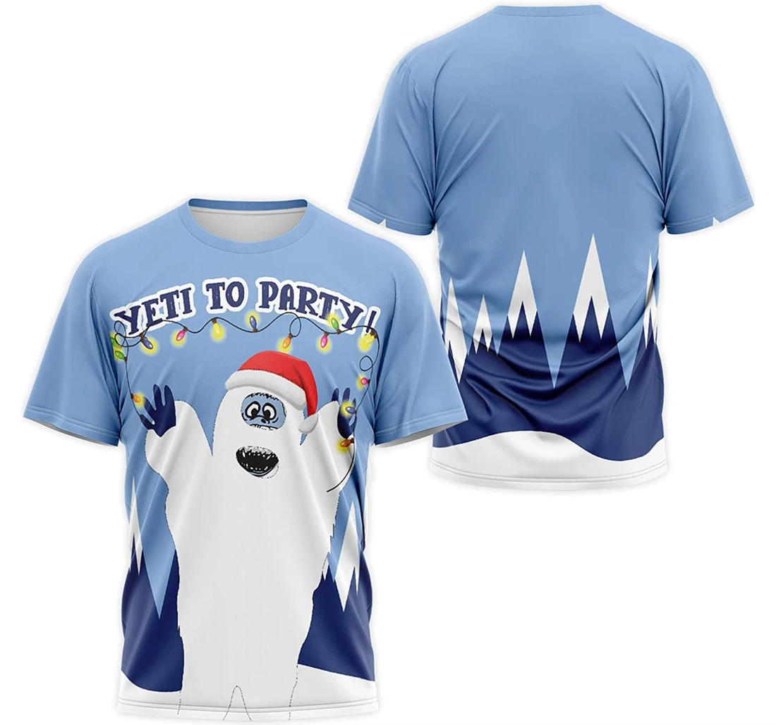 T-Shirt, Hoodie - Christmas Yeti To Party 3D Printed