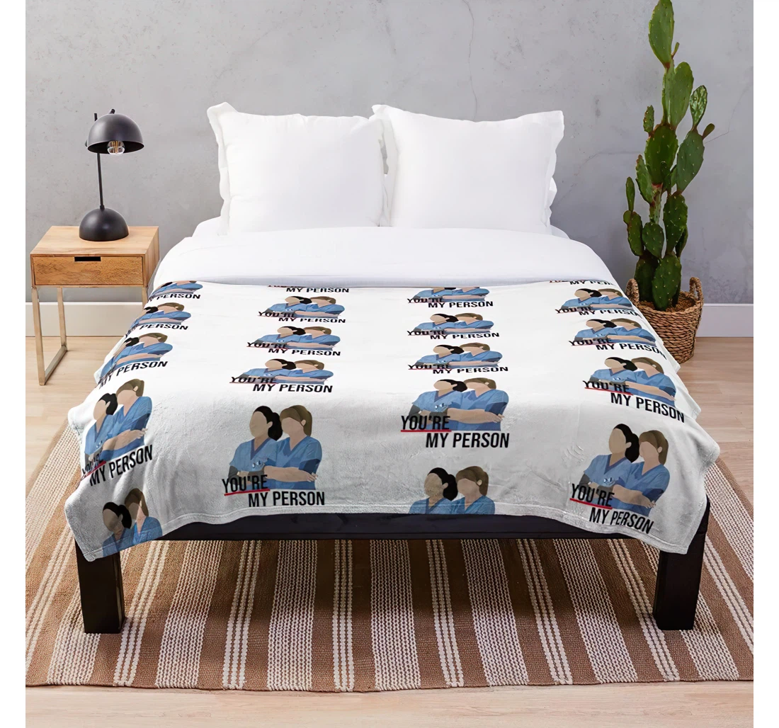 Throw Blanket, Quilt - Love Anatomy Meredith Youre Greys Christina Grey My Person Customize Sherpa Fleece