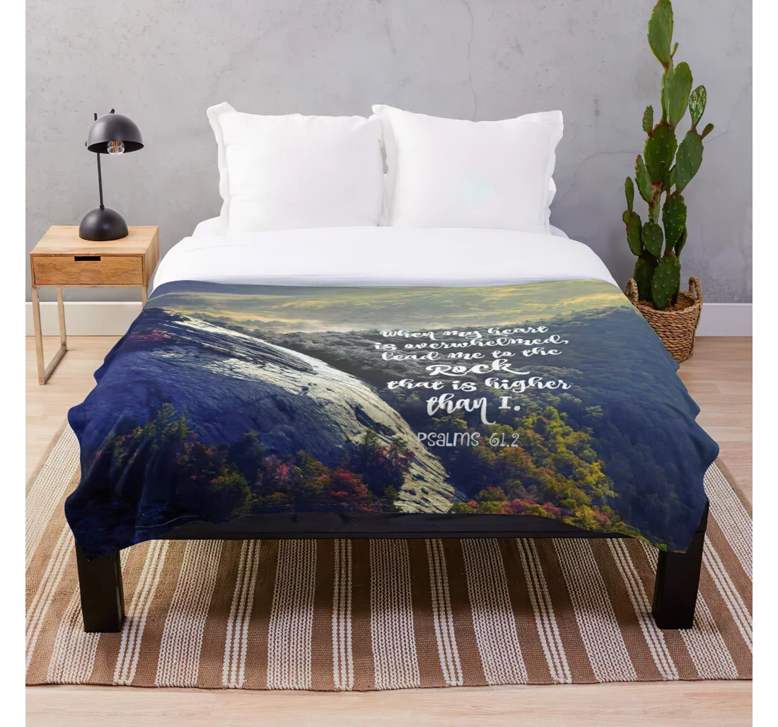 Throw Blanket, Quilt - Christianity Quotes Faith Verses Christian Psalms Verse Bible Inspirational Customize Sherpa Fleece