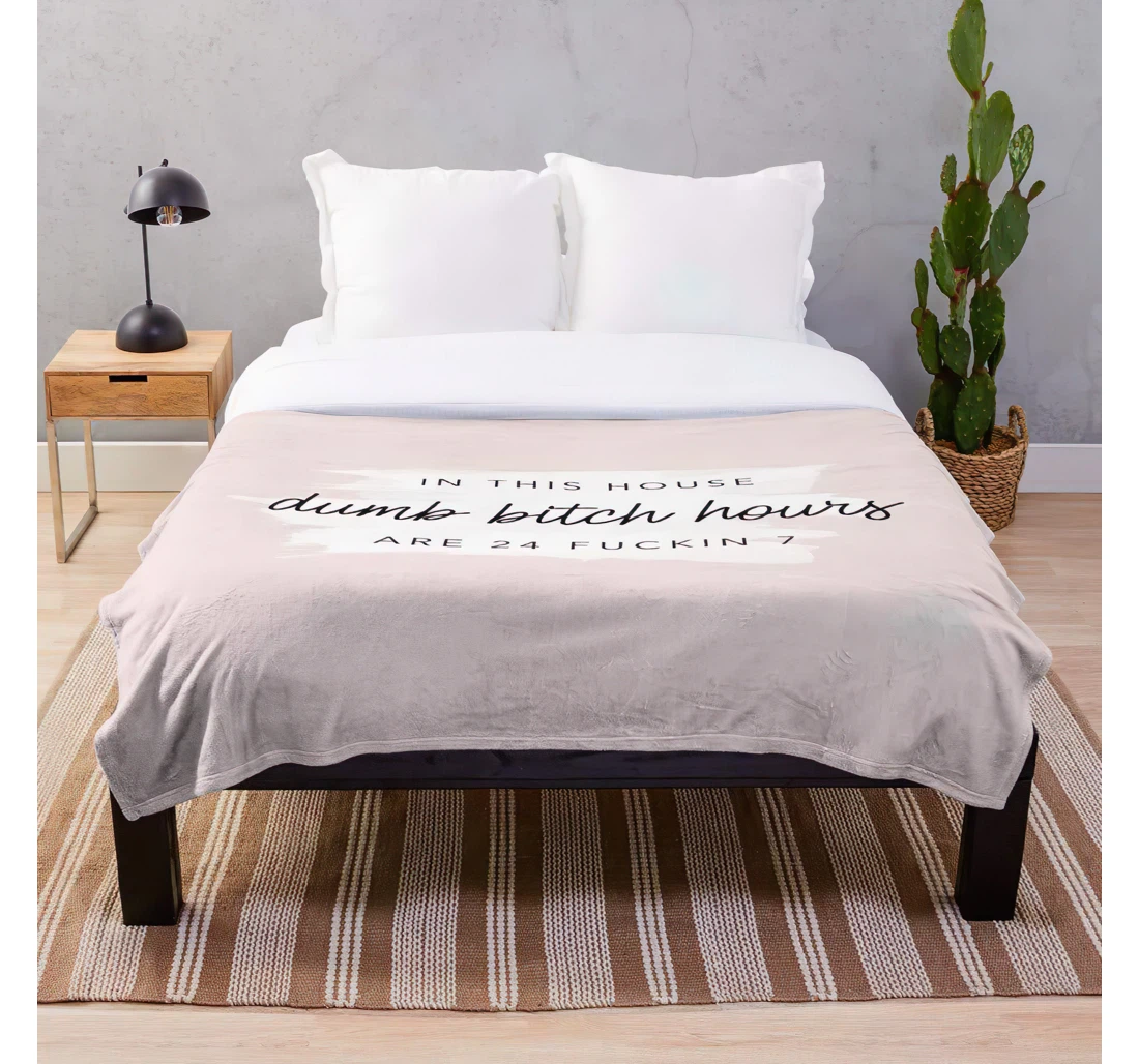 Throw Blanket, Quilt - Frat Dorm Funny Apartment Drinking Party Sorority College Customize Sherpa Fleece