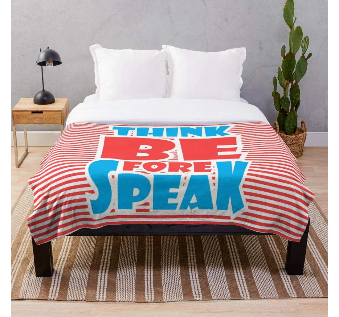 Throw Blanket, Quilt - Design Typography Sayings Positive Humor Funny Motivational Inspirational Sayings- Premium Silky Smooth Printed Micro Used Home Beds Sofas Bedrooms Sherpa Fleece