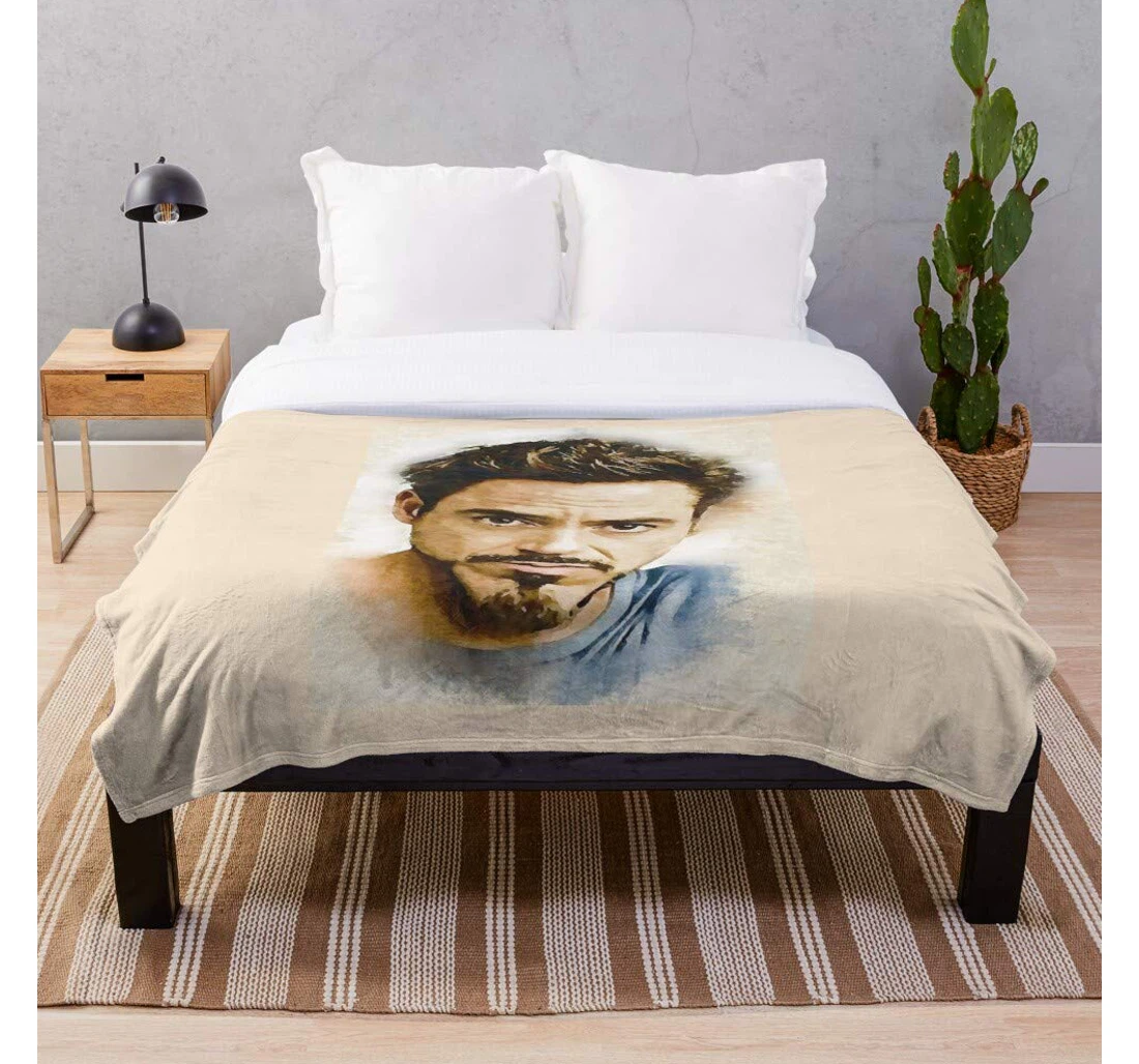 Throw Blanket, Quilt - Video Videos Films Film Movies Robert Rdj Downey Movie Movies Printed Durable - Woven- Bedroom Living Rooms I Customize Sherpa Fleece