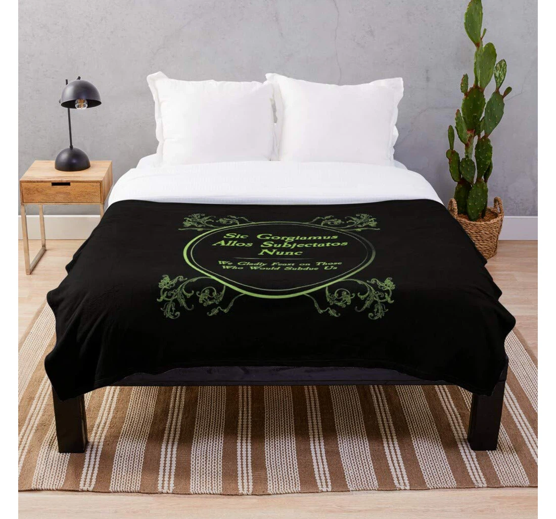 Throw Blanket, Quilt - Addams Wednesday Pugsley Family Fester The Morticia Gomez Movies Printed Durable - Woven- Bedroom Living Rooms I Custom Sherpa Fleece