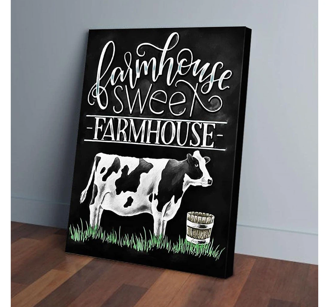 Poster, Canvas - Cow Gifts Print Framed Wall Art