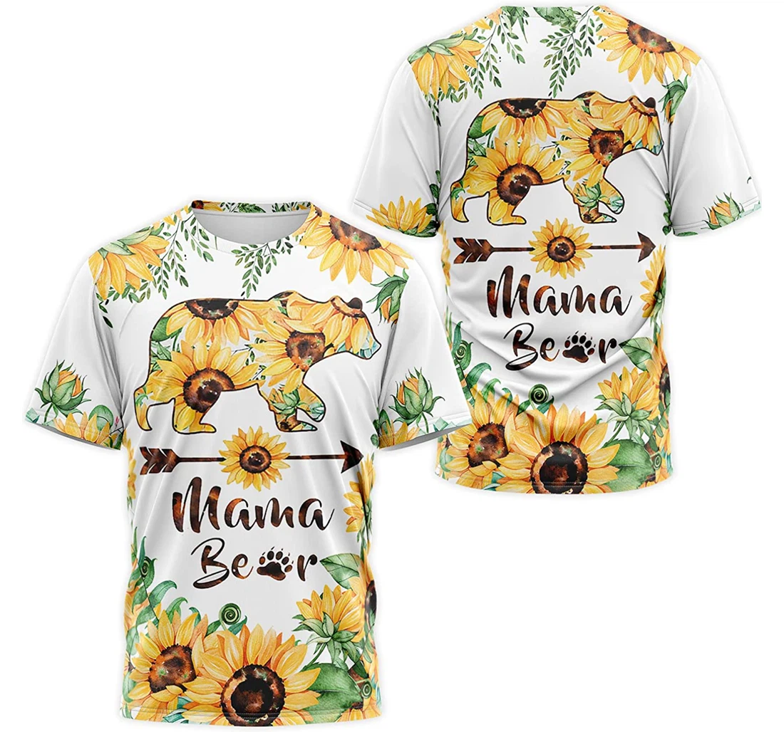 T-Shirt, Hoodie - Mama Bear Arrow Sunflower Tropical Full 3D Printed
