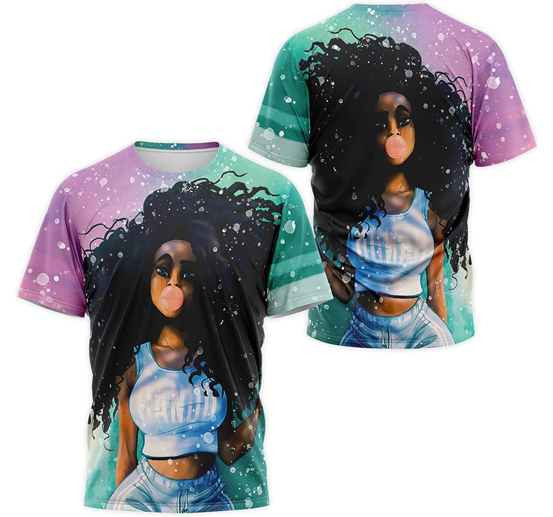 T-Shirt, Hoodie - Girl Rock Lady Melanin 3D Printed