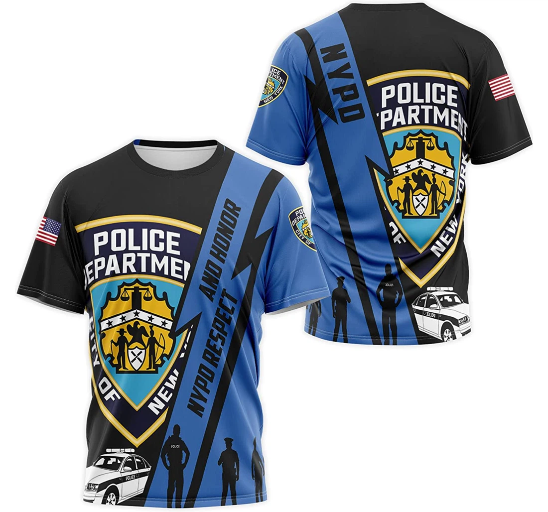 T-Shirt, Hoodie - Nypd Respect And Honor 3D Printed
