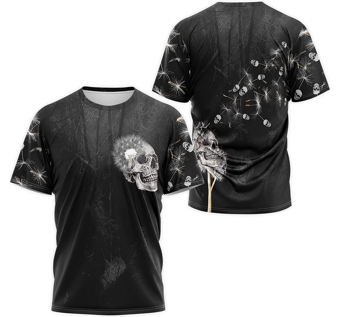 T-Shirt, Hoodie - Skull Dandelion 3D Printed