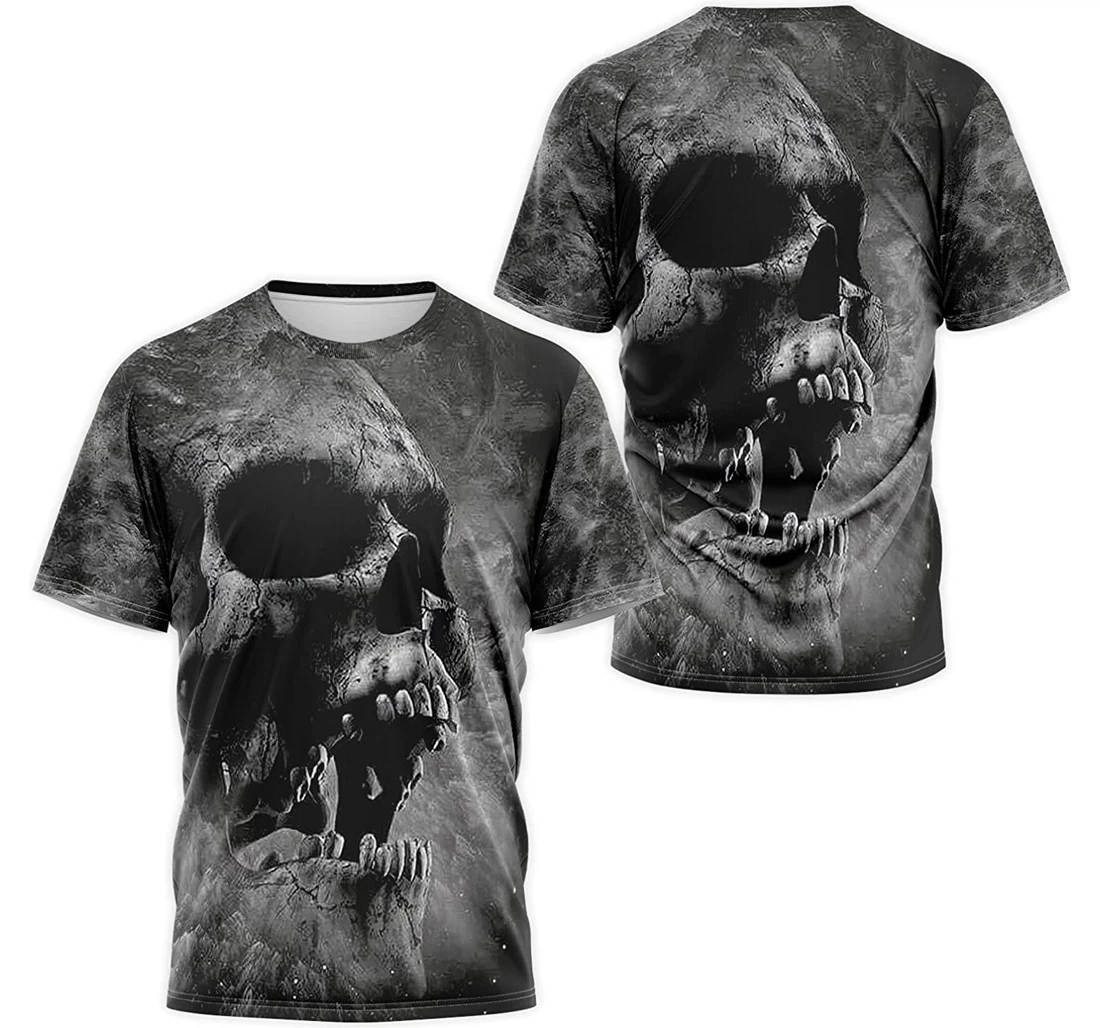 T-Shirt, Hoodie - Skull Smoke Gray 3D Printed