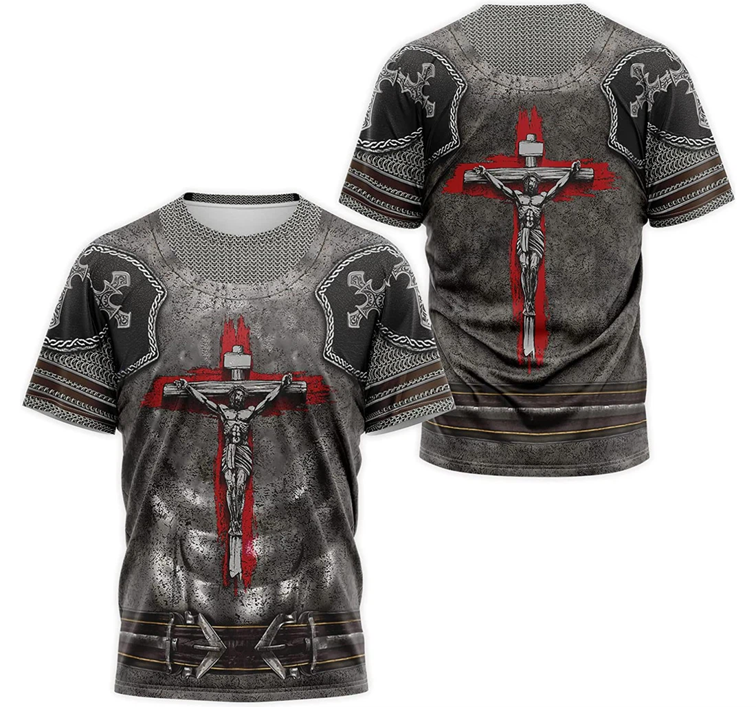 T-Shirt, Hoodie - Templar Knights Jesus Cross Armor Costume 3D Printed