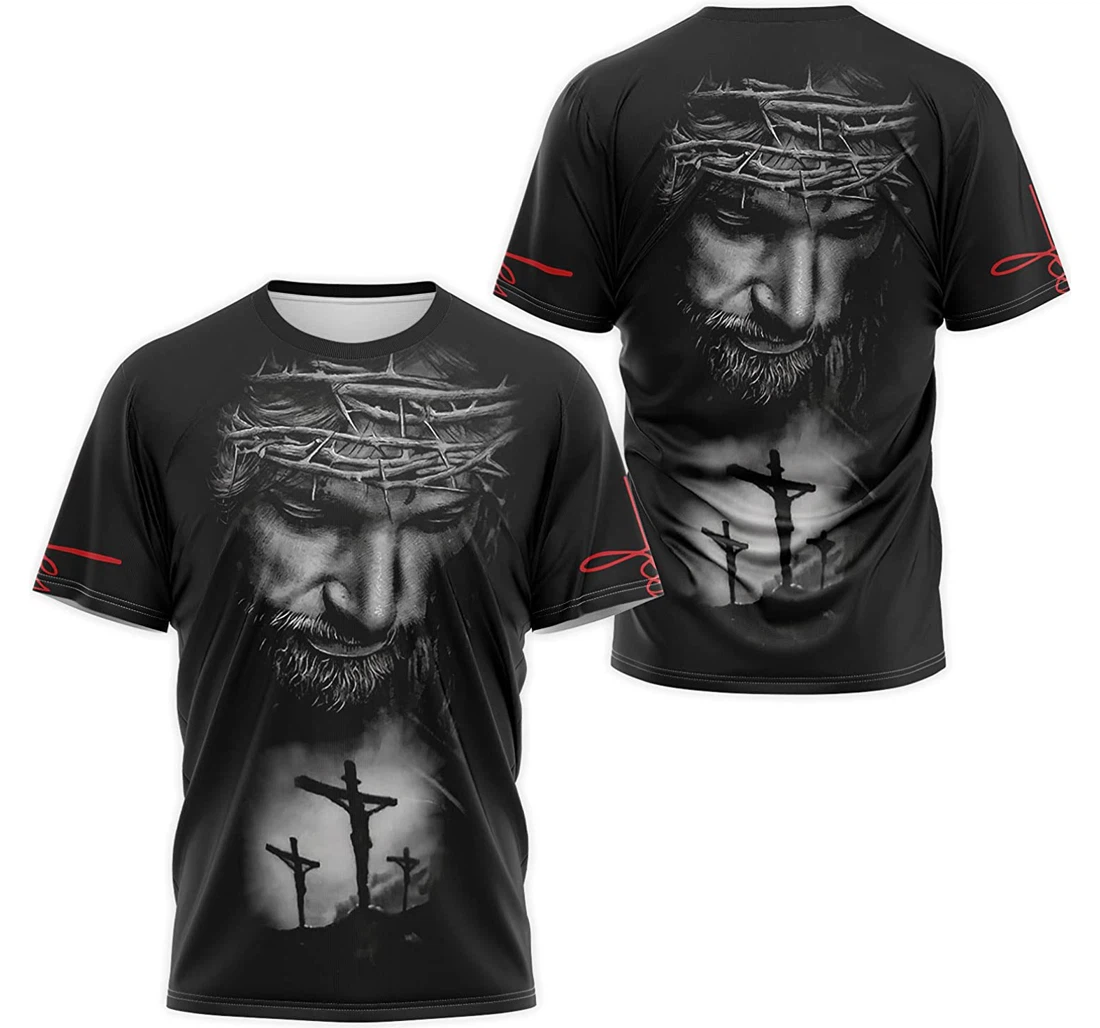 T-Shirt, Hoodie - Christian Jesus Cross Red 3D Printed