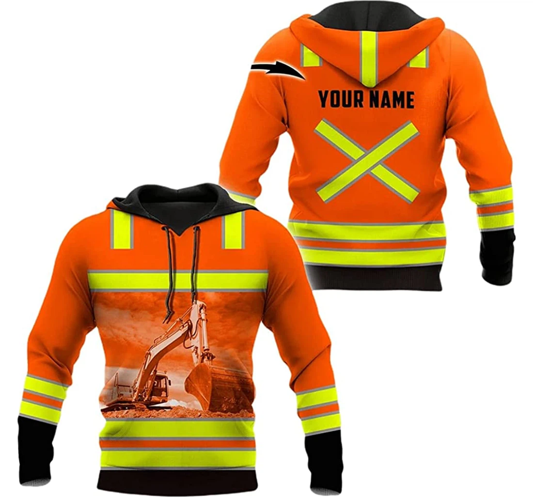 Personalized Name Heavy Equipment Operator Uniform Included - 3D Printed Pullover Hoodie