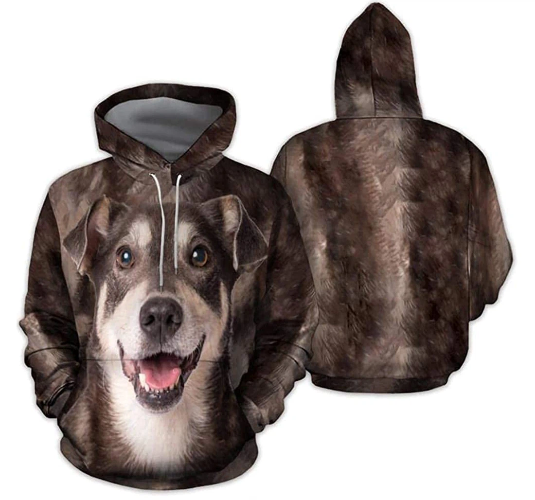 Personalized Mongrel Dog Lightweight Premium Sportwear Up - 3D Printed Pullover Hoodie