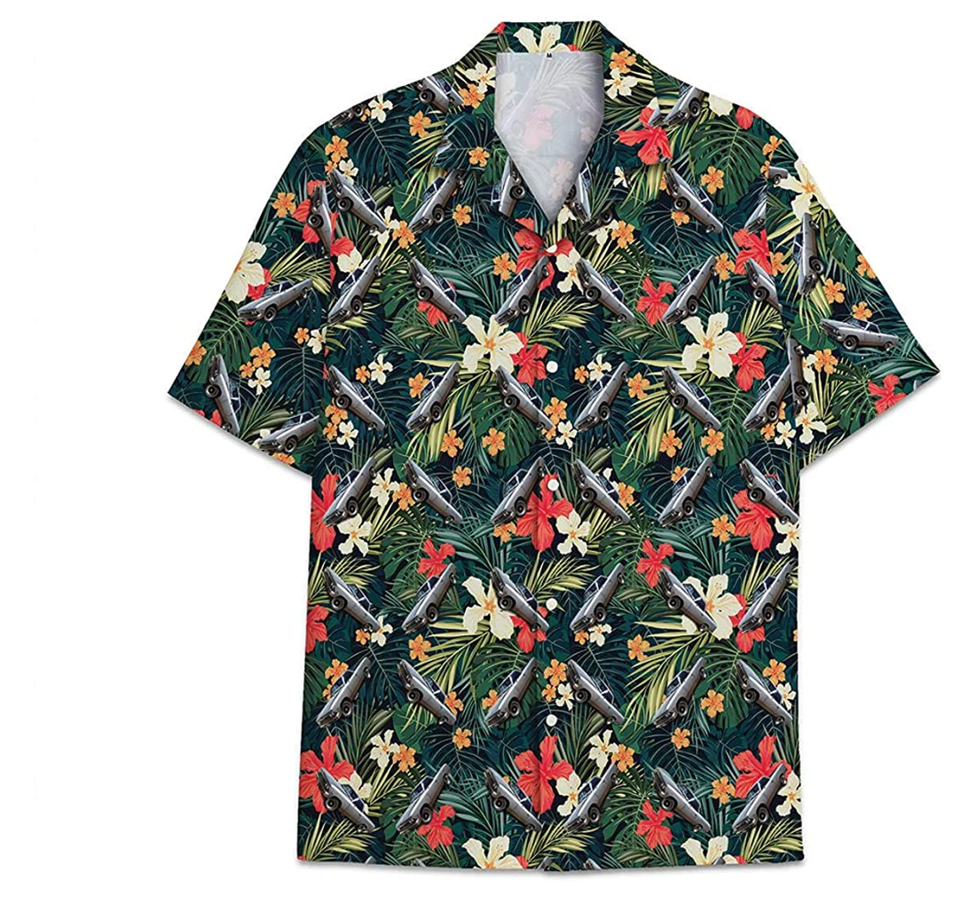 Personalized Car Pattern Short Tall Womensmall Hawaiian Shirt, Button Up Aloha Shirt For Men, Women