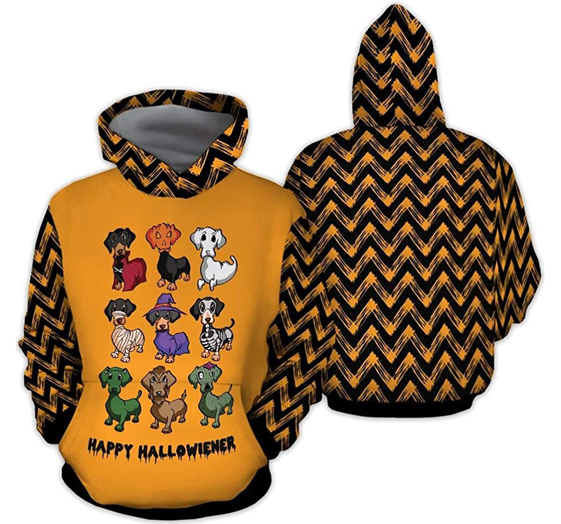 Personalized Dachshund Lovers Lightweight Premium Sportwear Up - 3D Printed Pullover Hoodie