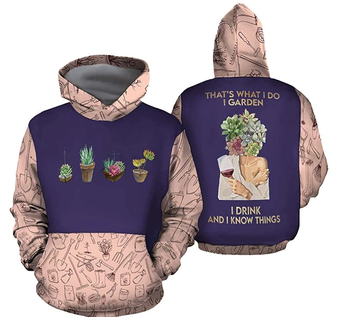 Personalized Lady Gardening Lightweight Premium Sportwear Up - 3D Printed Pullover Hoodie