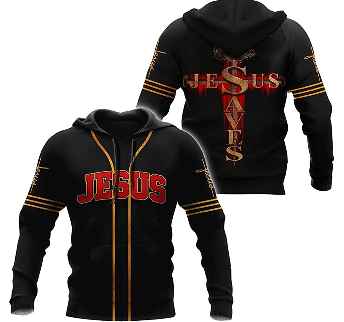 Personalized Red Jesus In Lightweight Premium Sportwear Up - 3D Printed Pullover Hoodie