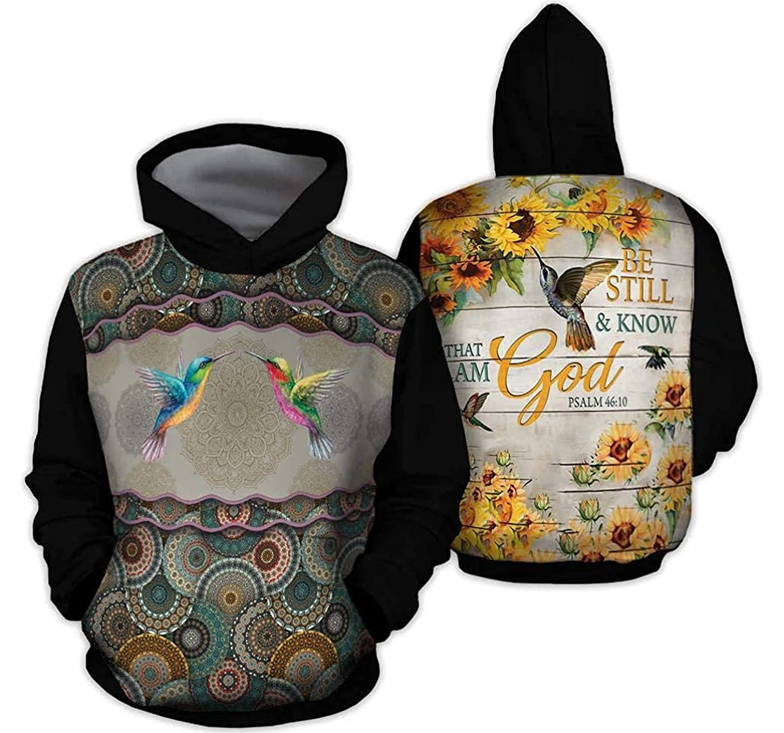 Personalized Hummingbird Lover Lightweight Premium Sportwear Up - 3D Printed Pullover Hoodie