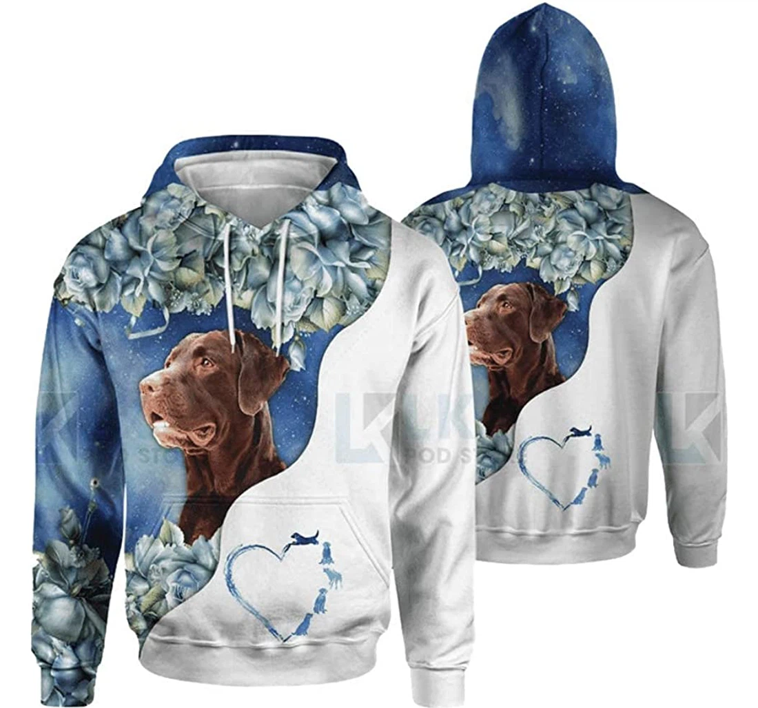 Personalized Labrador - Half Curse Flower Lightweight Premium Sportwear Up - 3D Printed Pullover Hoodie