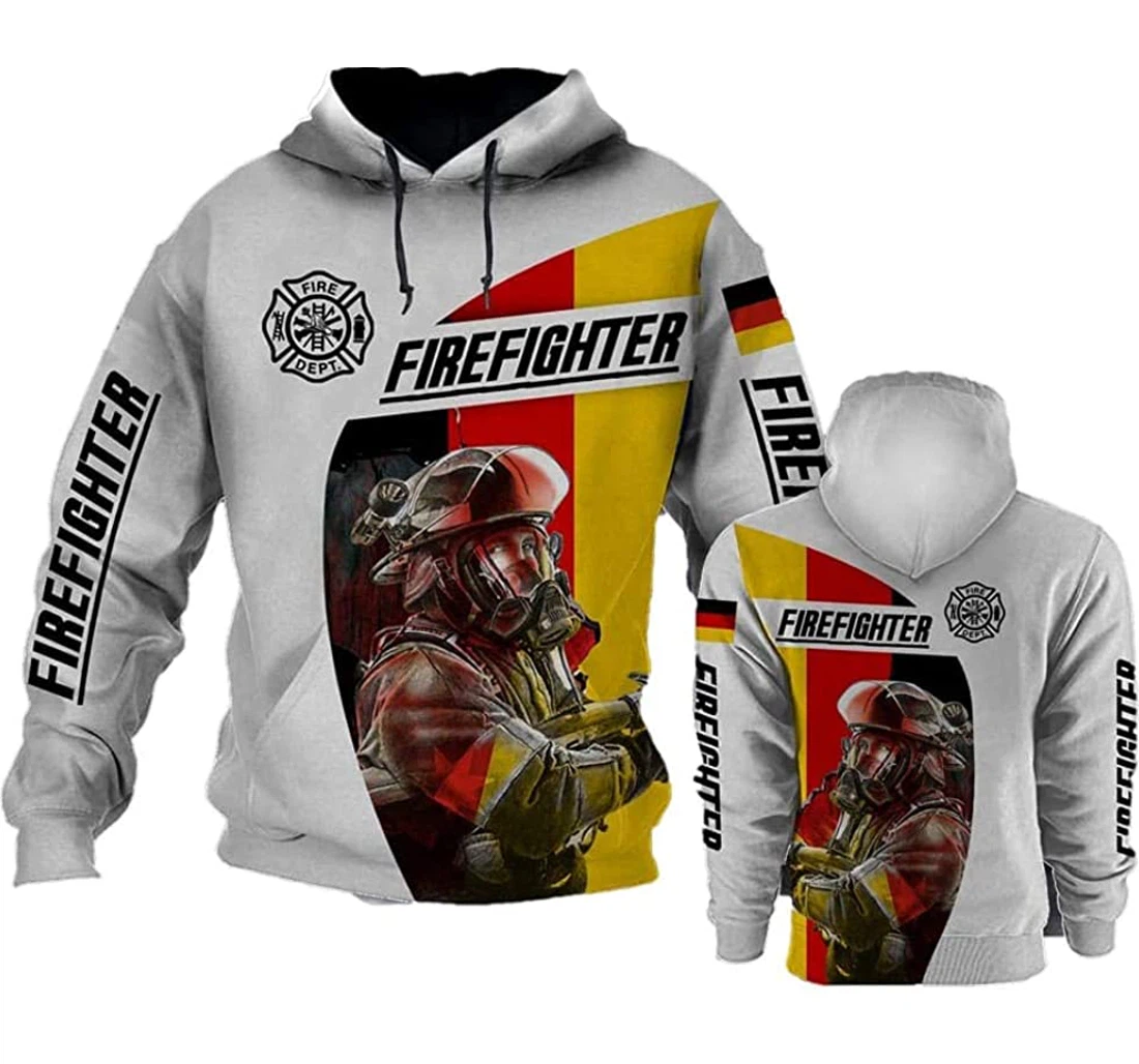 Personalized Firefighter In Germany Flag Proud Art Lightweight Premium Sportwear Up - 3D Printed Pullover Hoodie