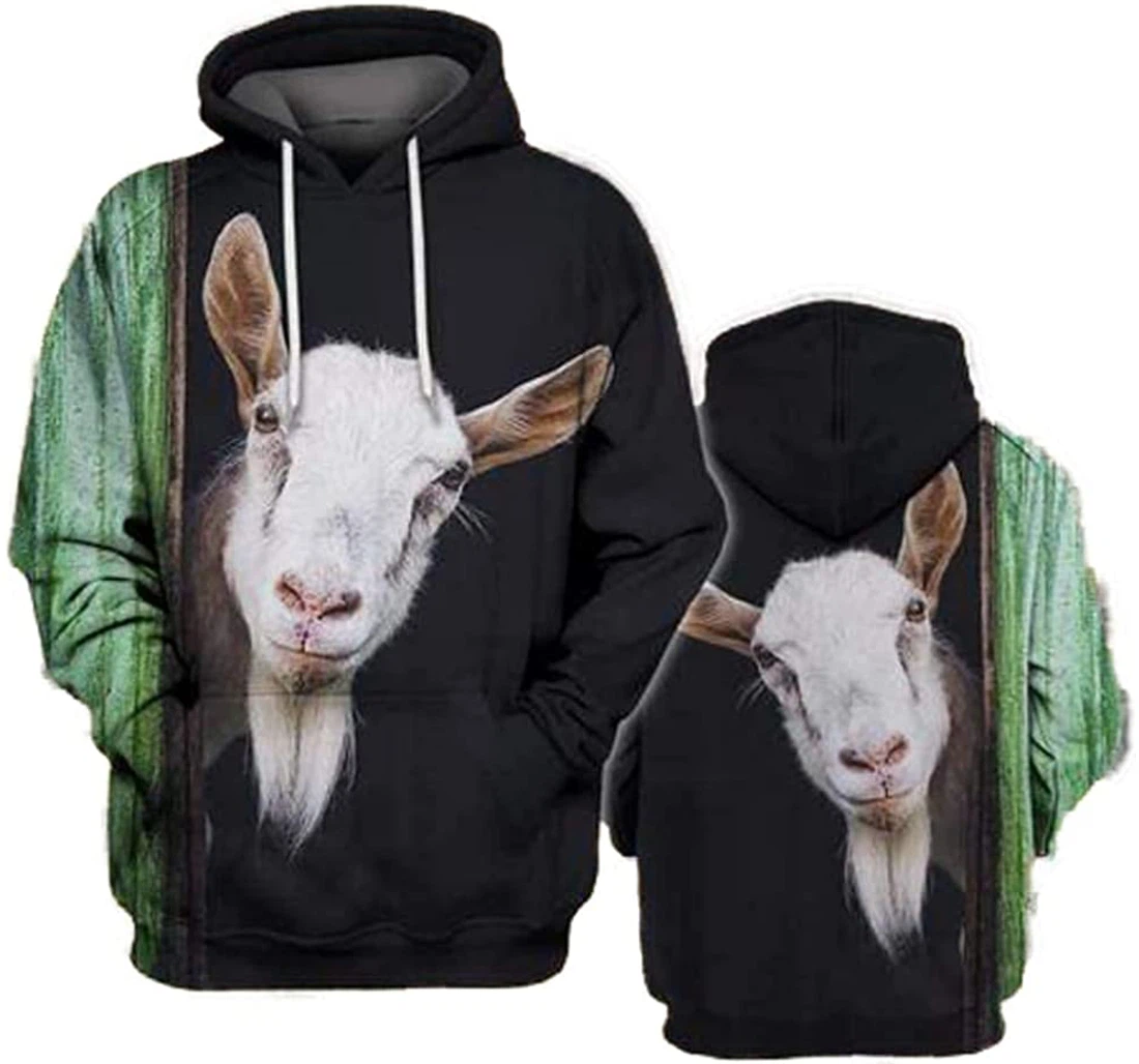 Personalized Farmer Goat Shy Lightweight Premium Sportwear Up - 3D Printed Pullover Hoodie