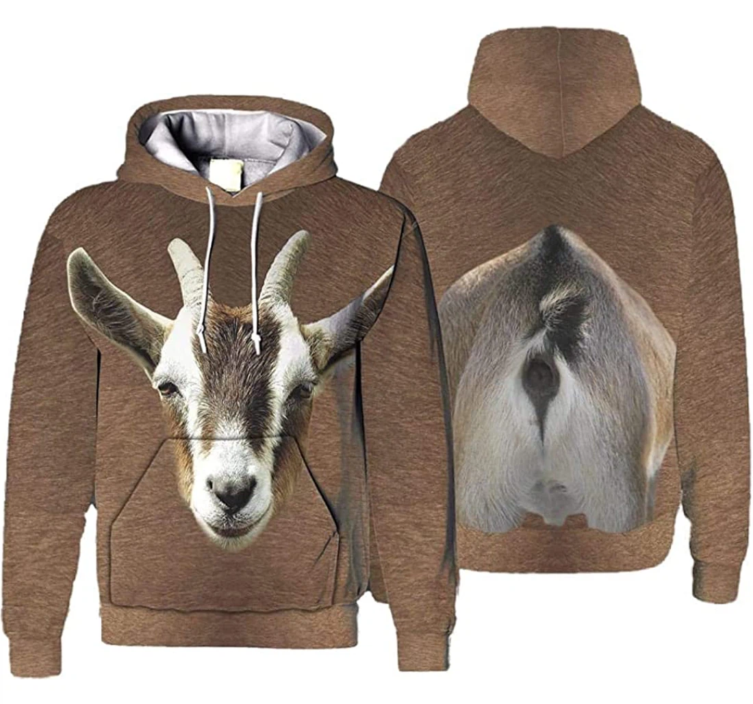 Personalized Alpine Goat Lovers Lightweight Premium Sportwear Up - 3D Printed Pullover Hoodie