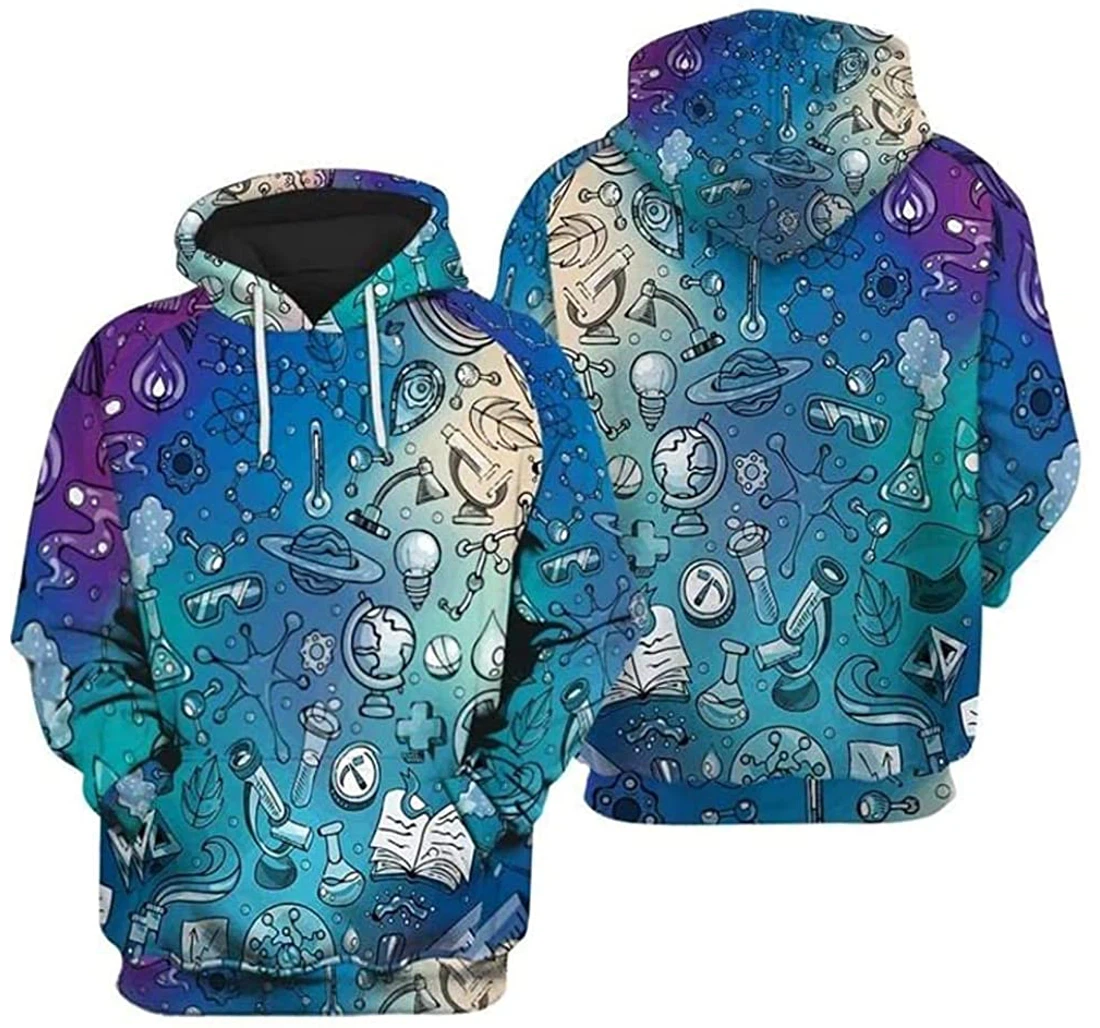 Personalized Science Chemistry Art Lightweight Premium Sportwear Up - 3D Printed Pullover Hoodie