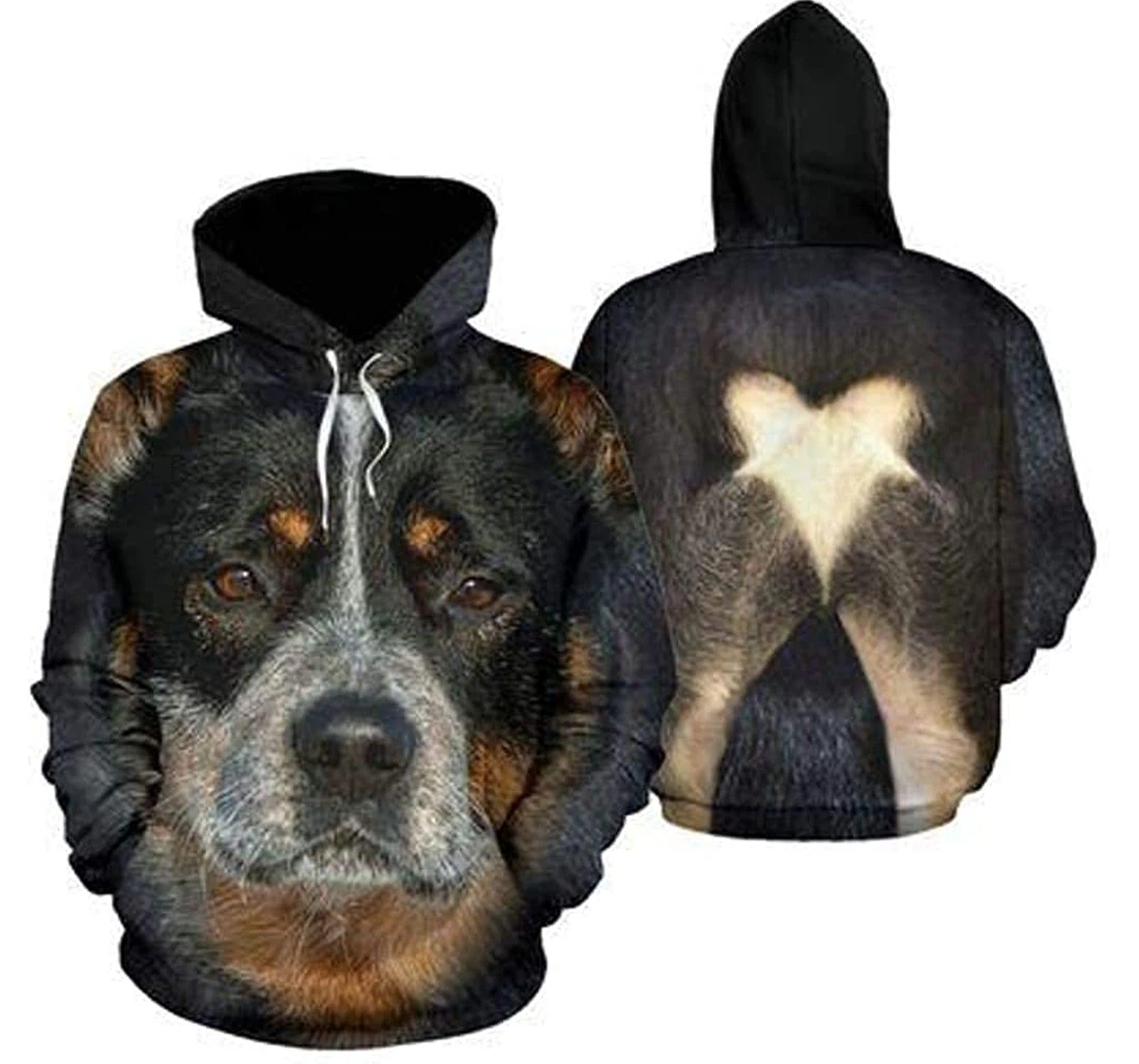 Personalized Heeler Dog Body Lightweight Premium Sportwear Up - 3D Printed Pullover Hoodie