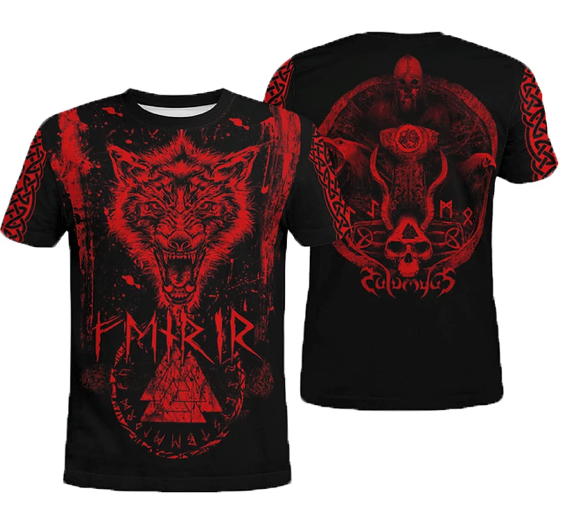 Viking Gear - Fenrir Wolf Blood Shirts - 3D Printed T-shirt