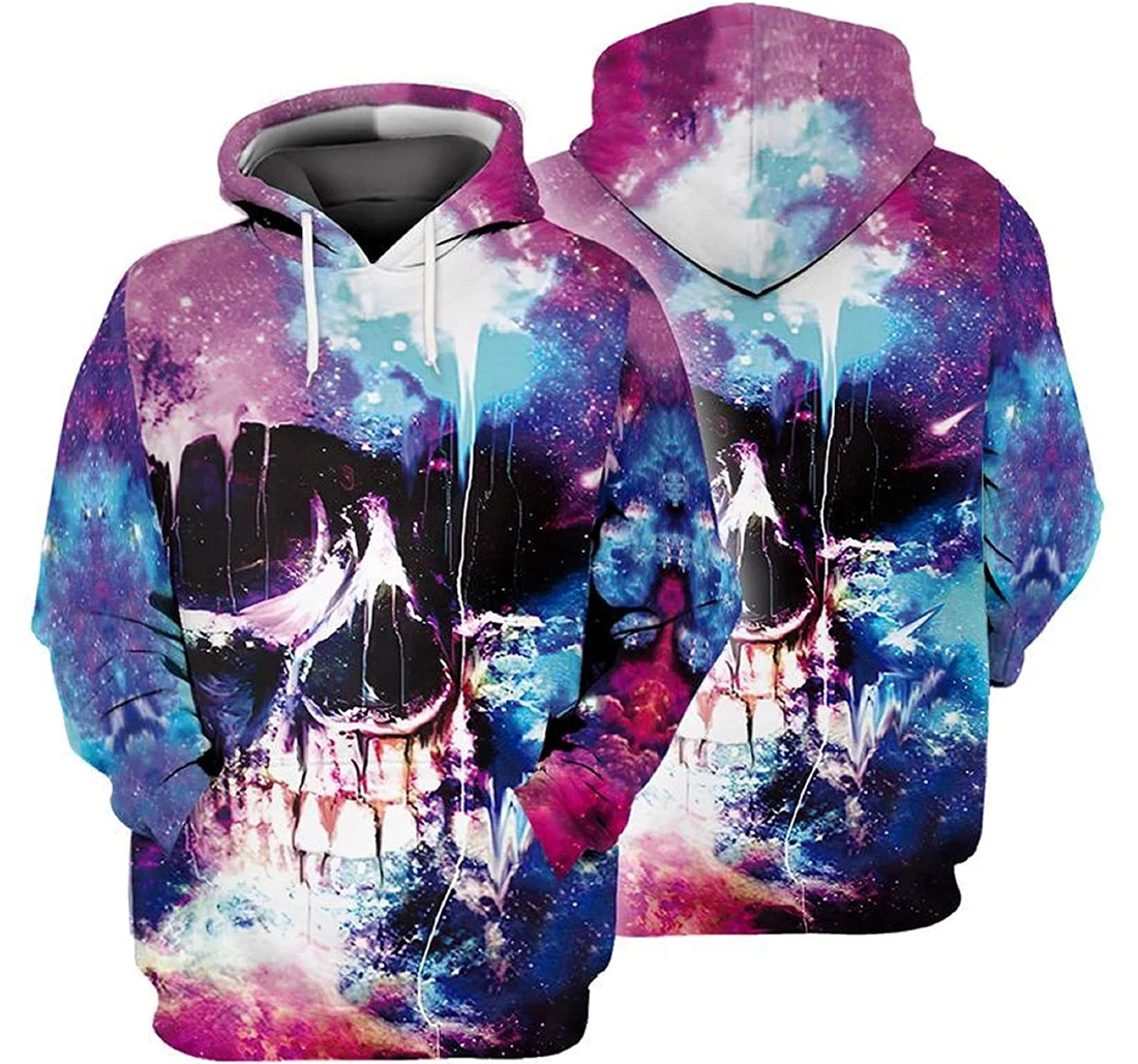 Personalized Skull Colorful Shirts Gift - 3D Printed Pullover Hoodie