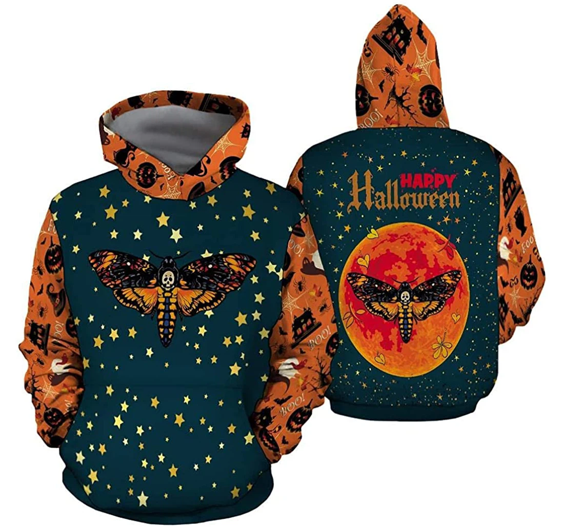 Personalized Butterfly Haloween Lightweight Premium Sportwear Up - 3D Printed Pullover Hoodie