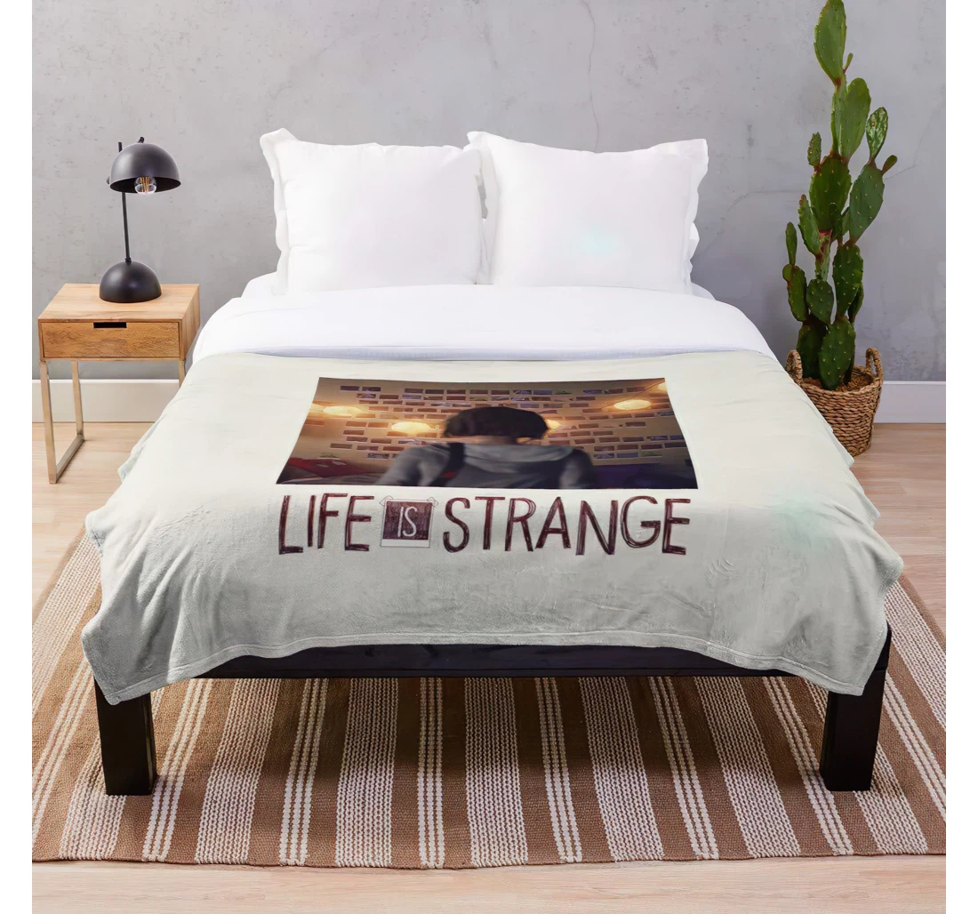 Throw Blanket, Quilt - Blue Fly Butterfly Strange Cute Action Life Consequence Customize Sherpa Fleece