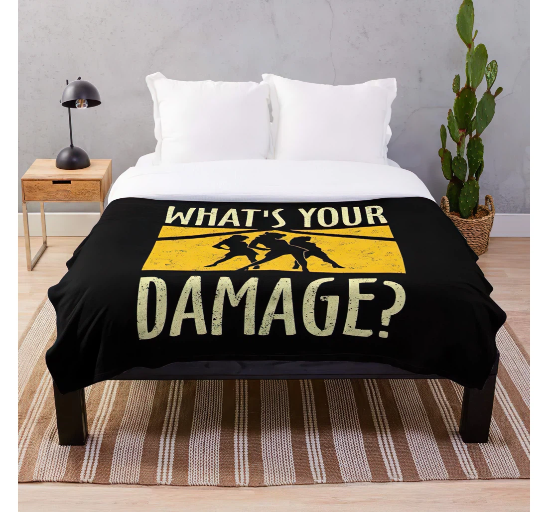 Throw Blanket, Quilt - Broadway Theatre Damage Quotes Heather Heathers Your Nerd The Whats Musical Customize Sherpa Fleece